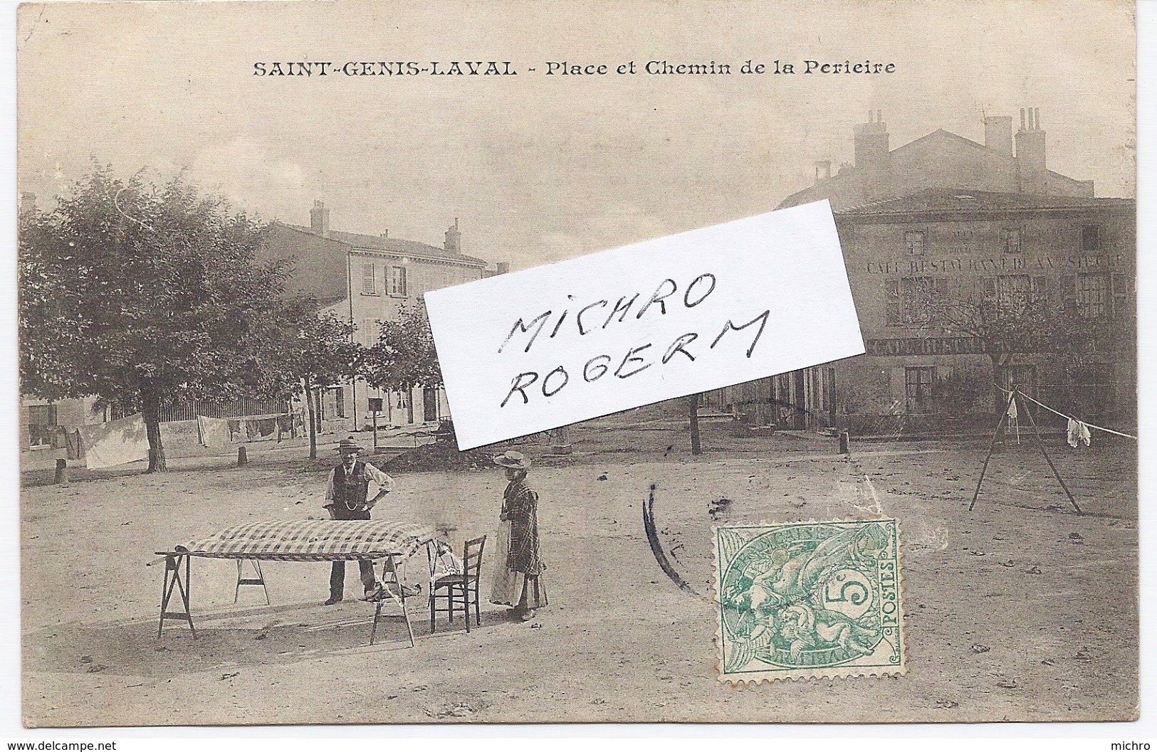 69. St GENIS LAVAL - La Place Avec Le MATELASSIER Et Le Chemin De La Perieire - 621117 - Autres & Non Classés