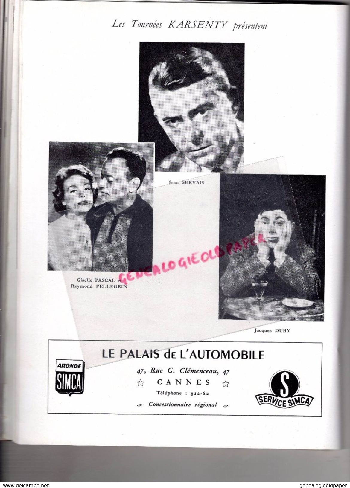 06- CANNES- RARE PROGRAMME CASINO MUNICIPAL--MARCEL HUET-FRENCH LINE-31 DEC.1958-1E JANVIER 1959-MARQUIS CUEVAS-LIFAR-