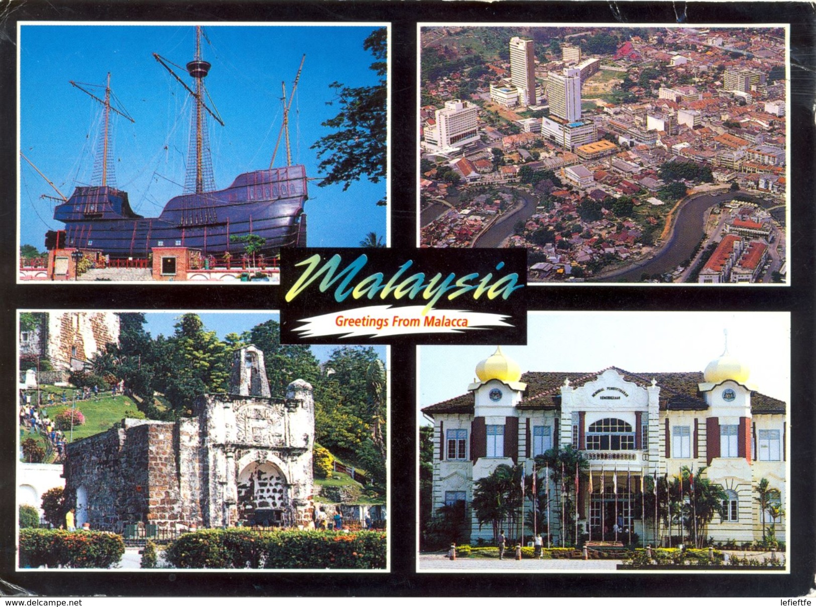 Malaisie - Greetings From Malacca - Multivues - 1995 - The Sun Heritage Postcard Nº 220 - Ecrite, Timbrée - - Malaysia