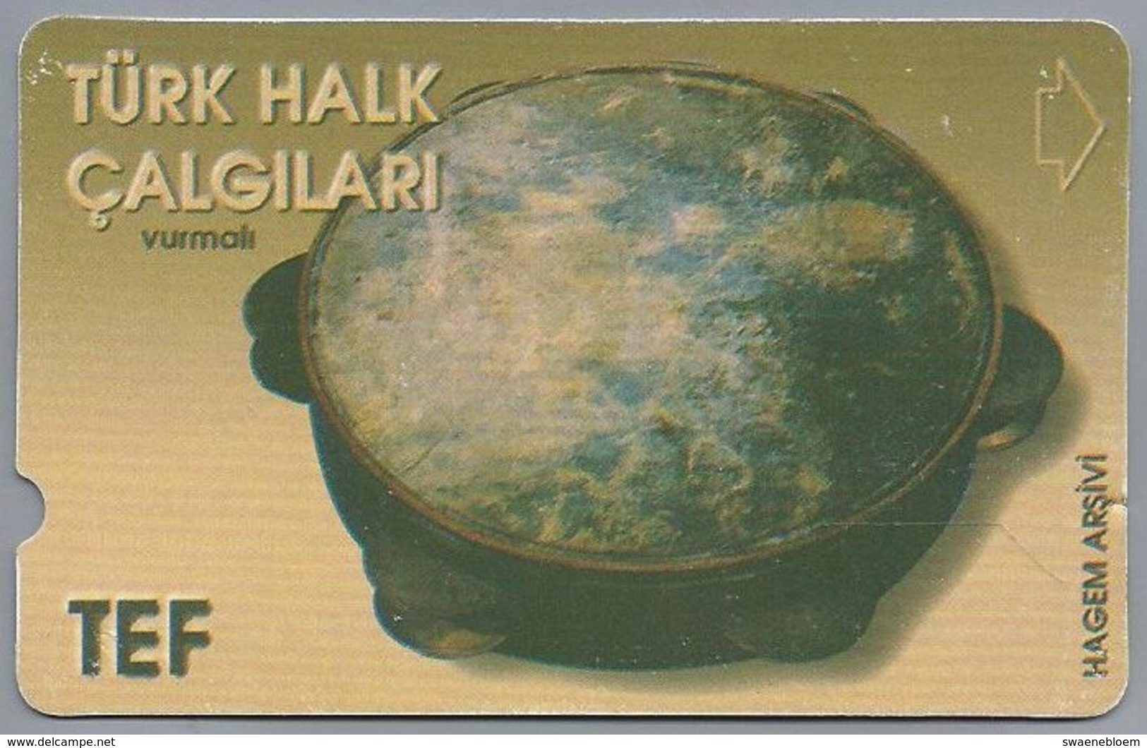 TR.- Telefoonkaart. TÜRK TELEKOM. TÜRK HALK CALGILARI. Vurmali. HAGEM ARSIVI. TEF. 60 Units. 2 Scans. - Turquie