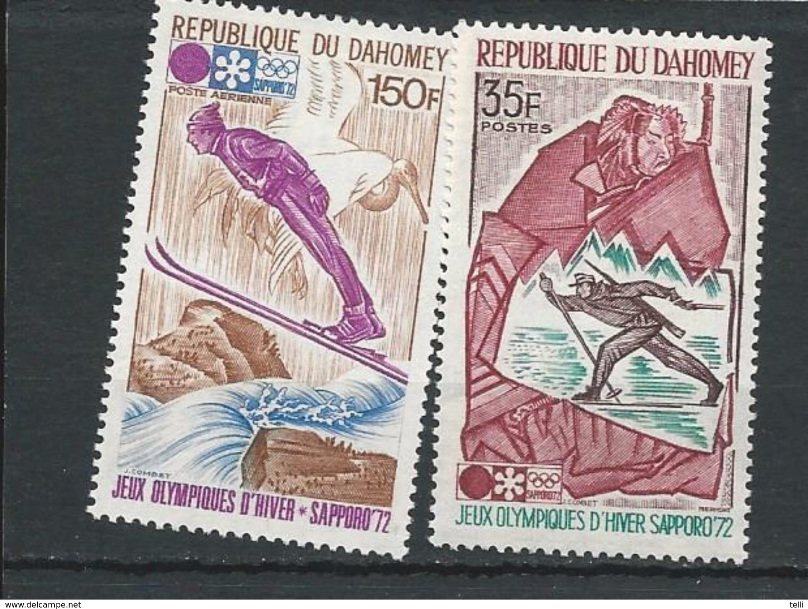 DAHOMEY Scott 293, C153 Yvert  311, PA156 (2) ** Cote 4,60$ 1972 - Bénin – Dahomey (1960-...)