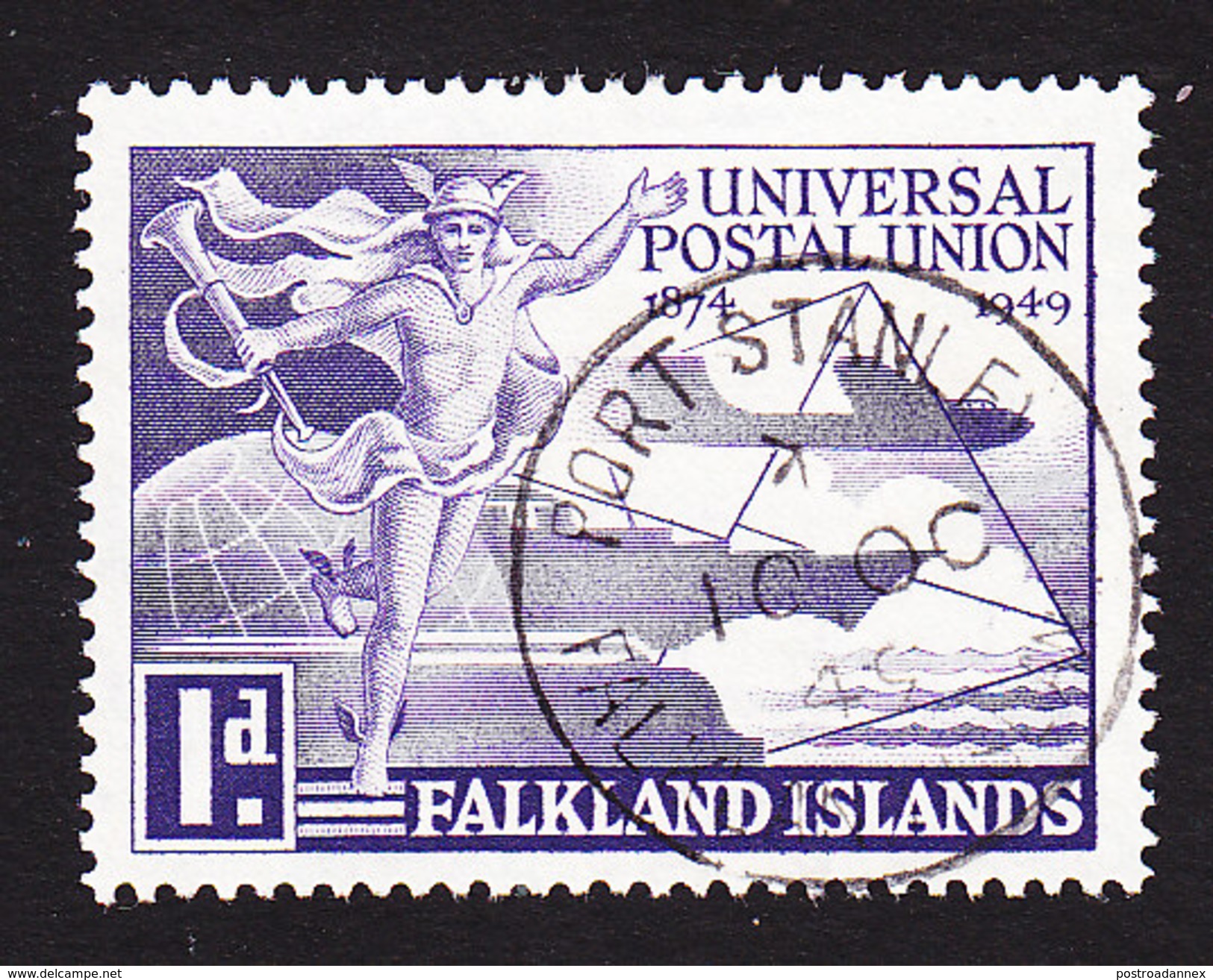 Falkland Islands, Scott #103, Used, UPU, Issued 1949 - Falklandeilanden