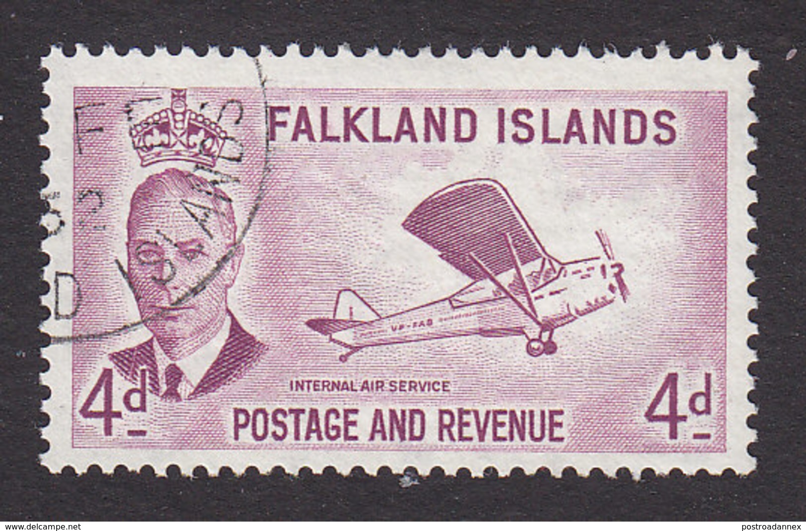 Falkland Islands, Scott #112, Used, George V And Industry Of Falkland Islands, Issued 1952 - Falkland Islands