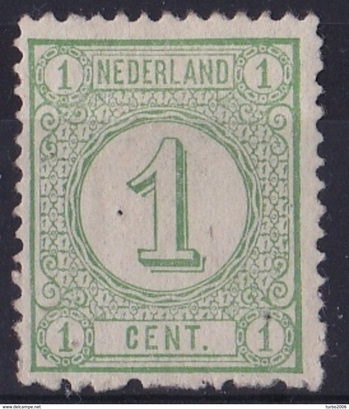 1876-1894 Cijfertype 1 Cent Groen Tanding 12½ X 12  NVPH 31 C (*) - Ungebraucht