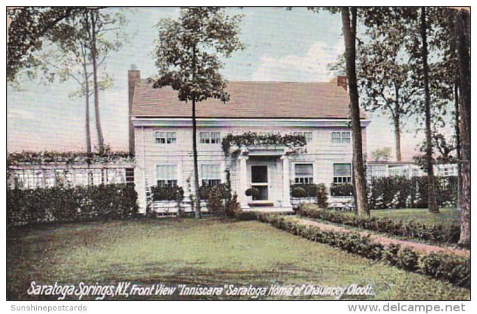 New York Saratoga Springs Front View Inniscara Home Of Chauncey Olcott 1910 - Saratoga Springs