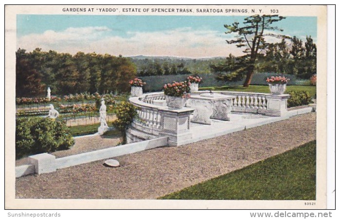 New York Saratoga Springs Gardens At Yaddo Estate Of Spencer Trask 1928 Curteich - Saratoga Springs