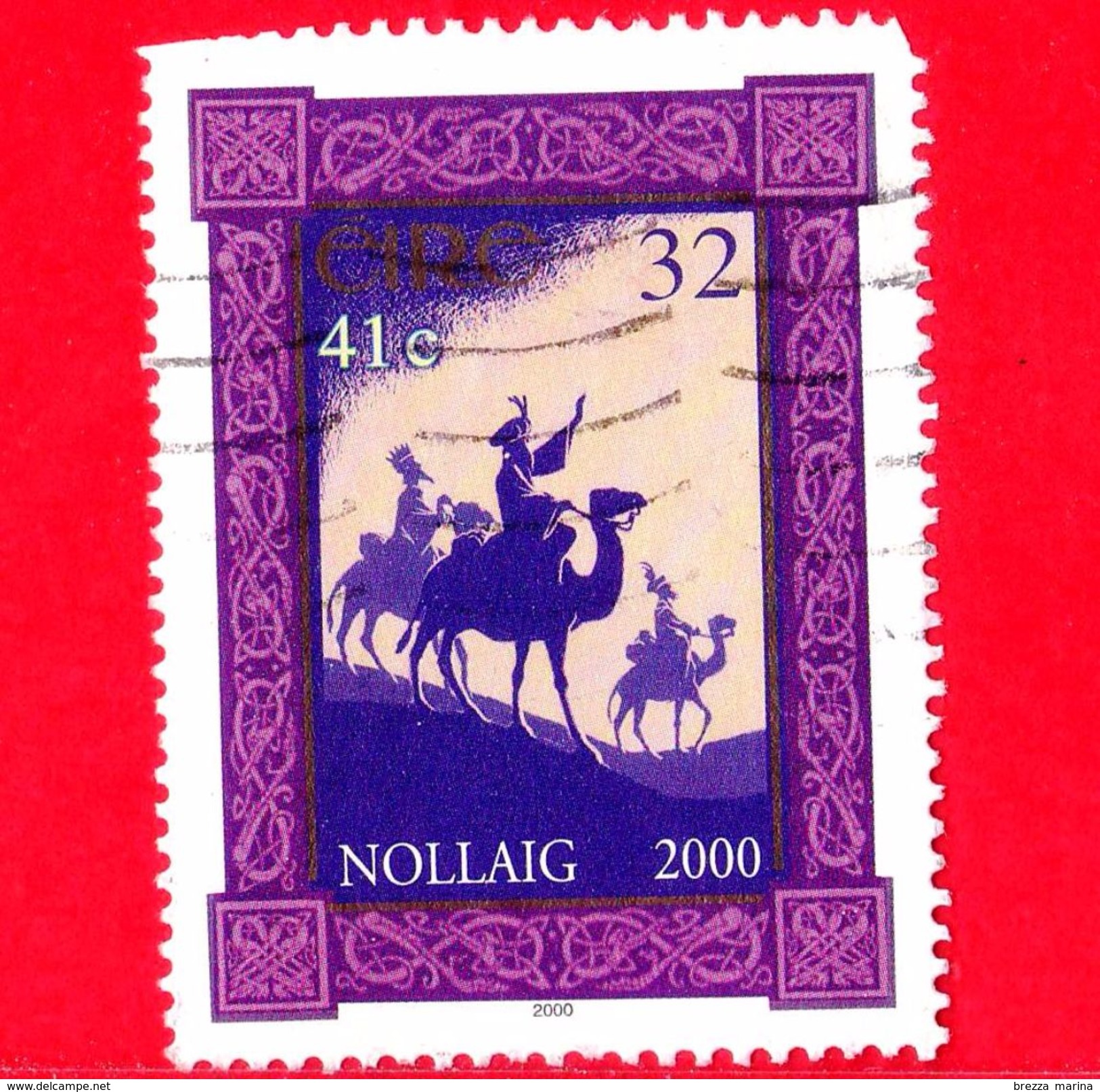 IRLANDA - Usato - 2000 - Natale - Christmas - Nollaig  - Re Magi - Cammelli - 32 - 41 C - Usati