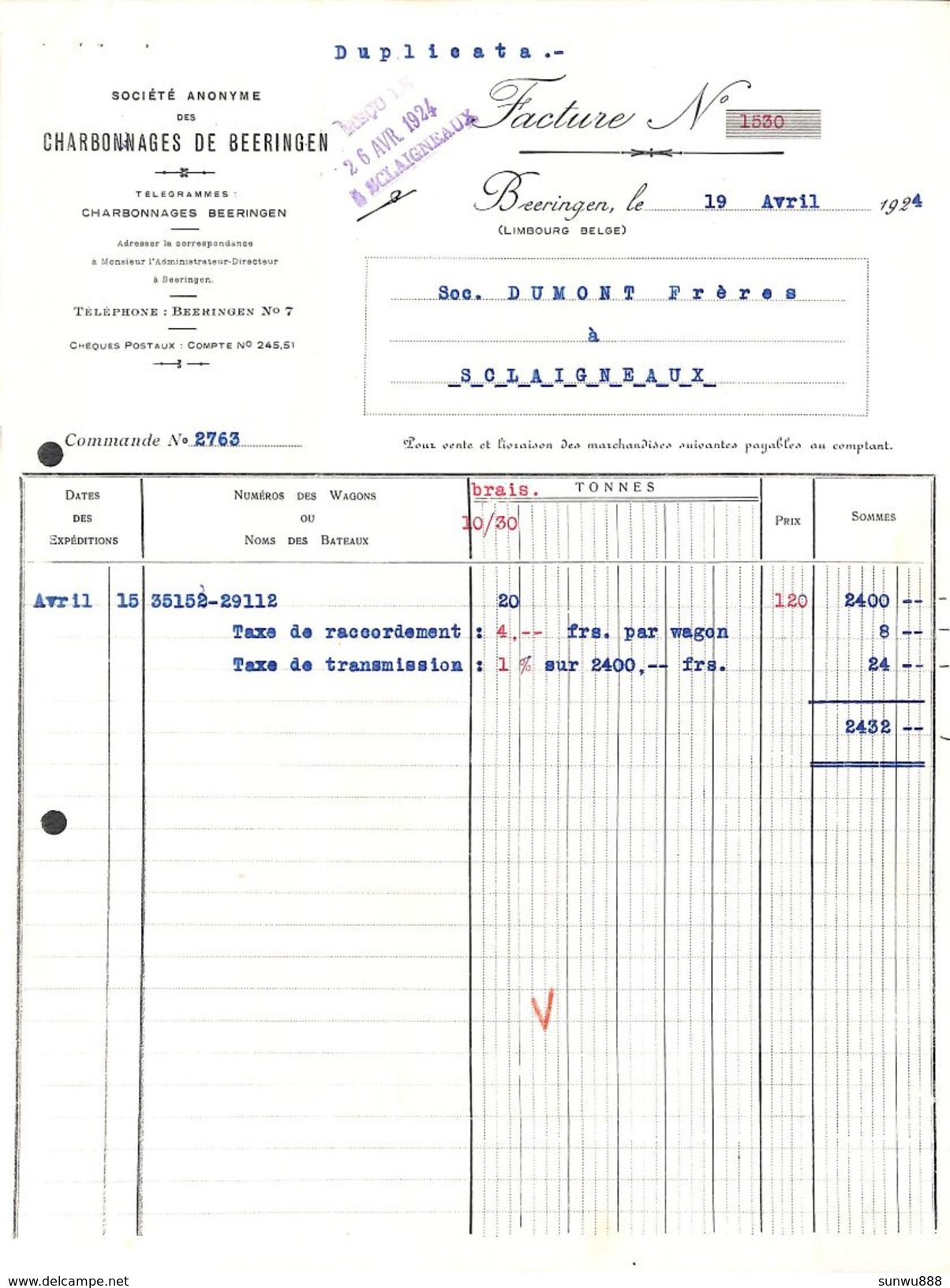 SA Des Charbonnages De Beeringen, 1924 - 1900 – 1949