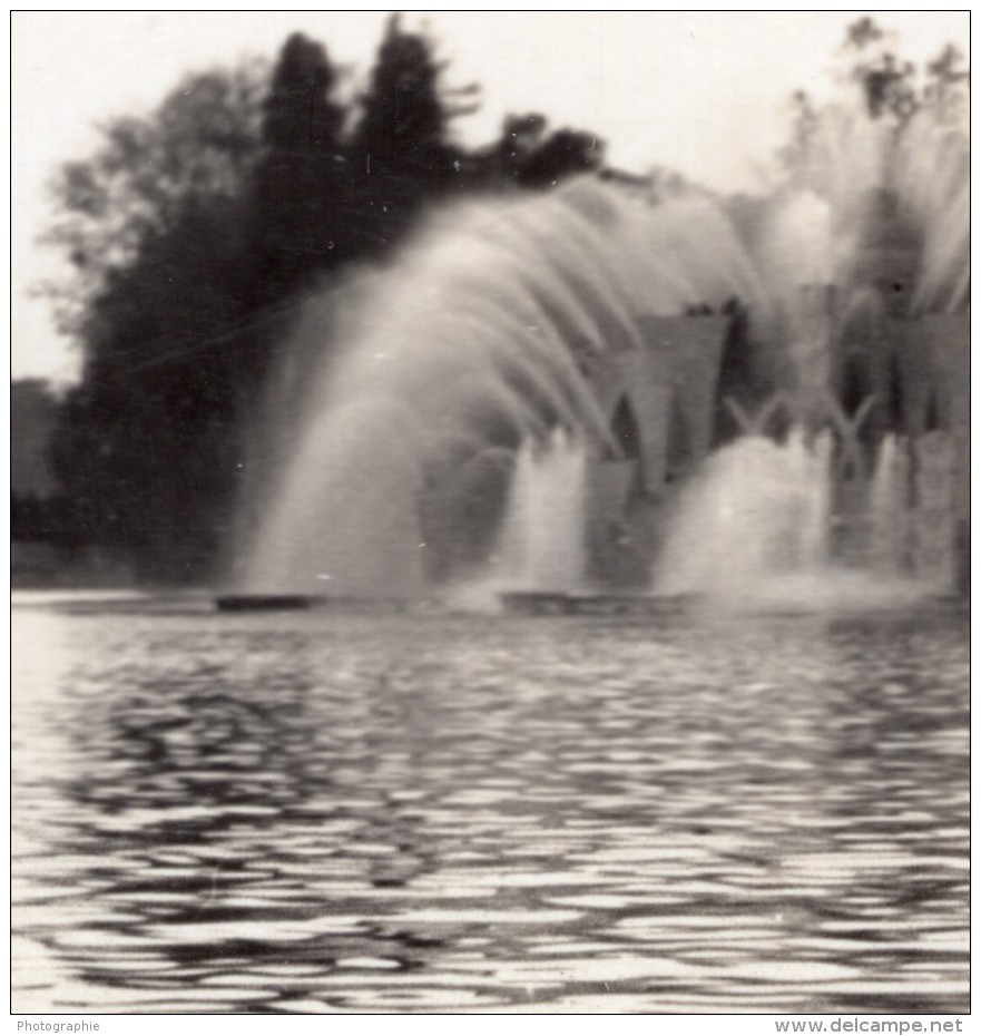 Paris Exposition Coloniale Lac Daumesnil Théâtre D'Eau Fontaine Ancienne Photo Amateur 1931 - Places