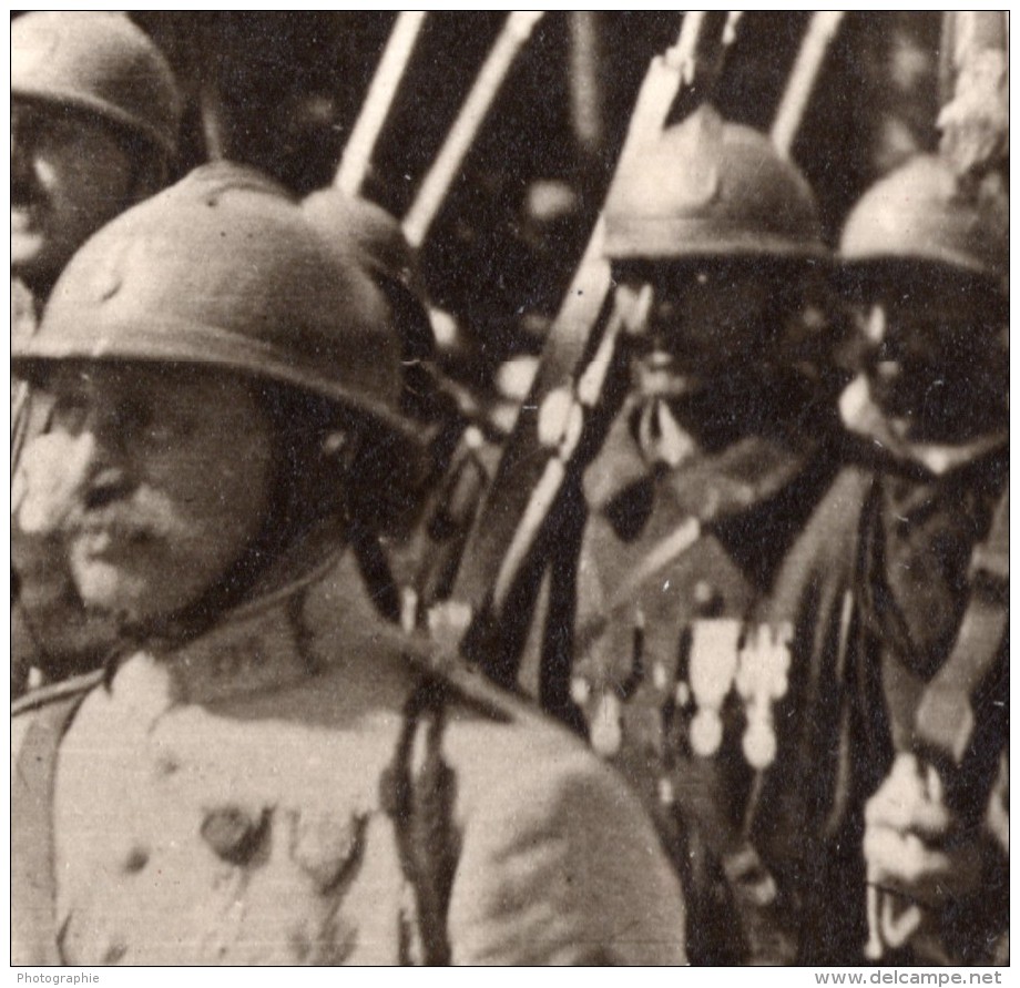 France Paris Fêtes De La Victoire Defile Militaire Lot De 4 Anciennes Cartes Photos 1919 - War, Military