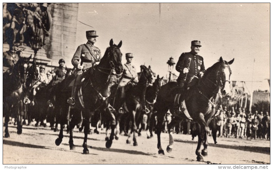 France Paris Fêtes de la Victoire Defile Militaire Lot de 4 Anciennes Cartes Photos 1919