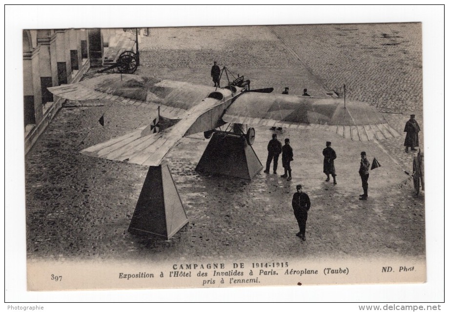 Paris Musee De L'Armee Avion Allemand Taube Capture Ancienne Carte Postale CPA 1915 - Guerre 1914-18