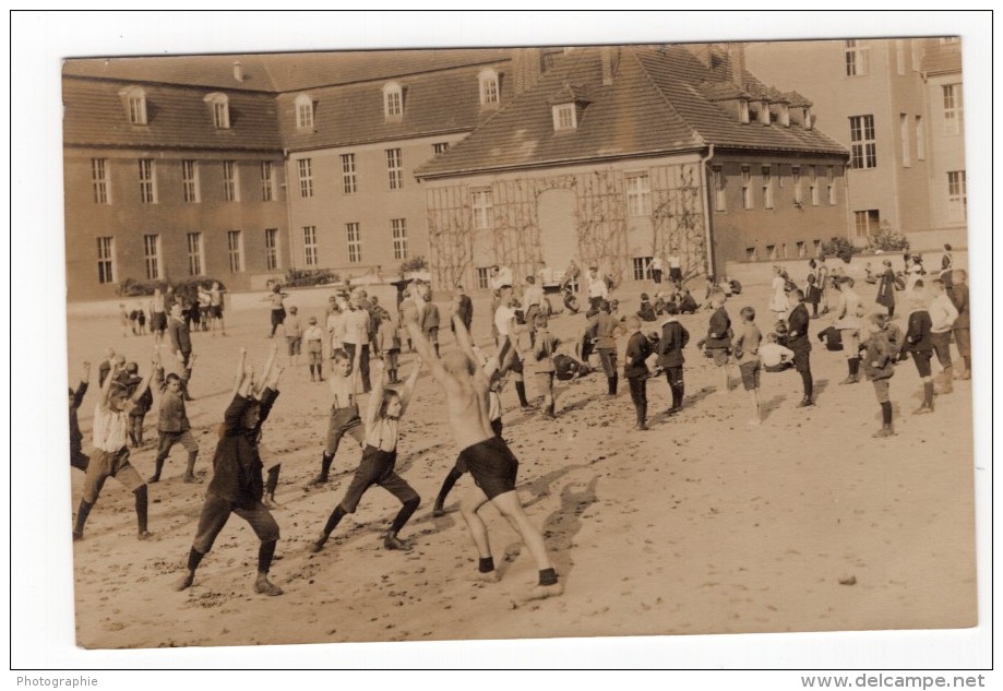 Allemagne Berlin Spandau? Groupe Ecole? Exercices Physiques Ancienne Carte Photo 1921 - Places