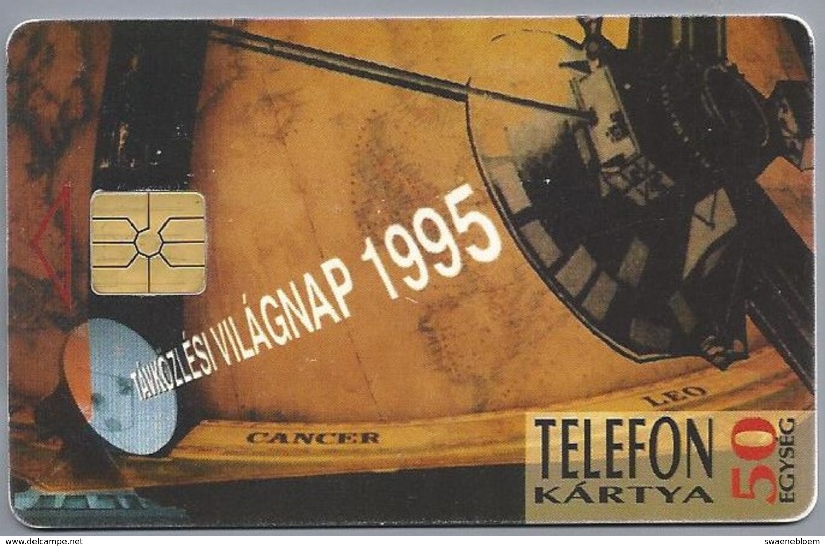 HU.- Hongarije. - Telefoonkaart. Telefon Kartya. MATAV. 1995 . Telefonkartya. Távközlési Világnap. 2 Scans - Hongarije