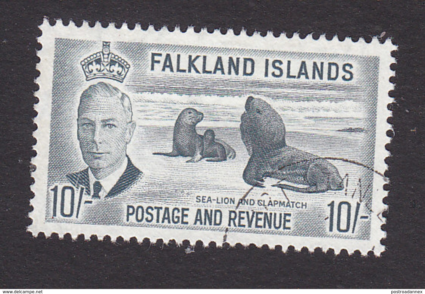 Falkland Islands, Scott #119, Used, George V And Scenes And Industry Of Falkland Islands, Issued 1952 - Falkland Islands