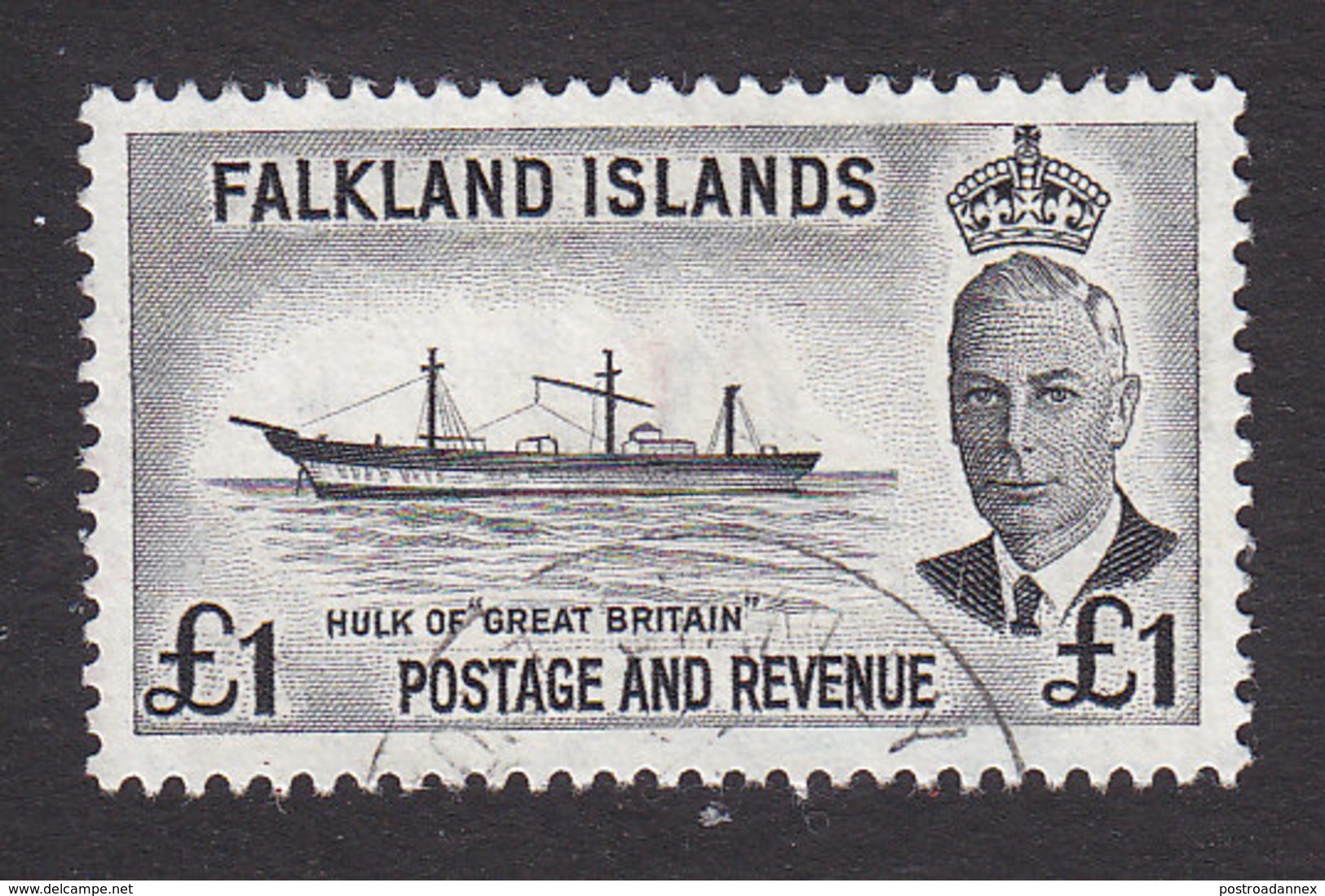 Falkland Islands, Scott #120, Used, George V And Scenes And Industry Of Falkland Islands, Issued 1952 - Falkland