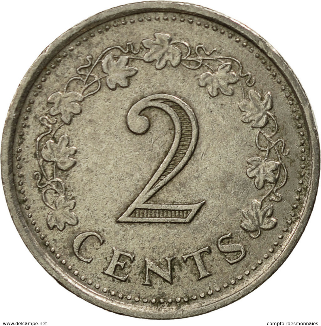 Monnaie, Malte, 2 Cents, 1976, British Royal Mint, TTB+, Copper-nickel, KM:9 - Malte