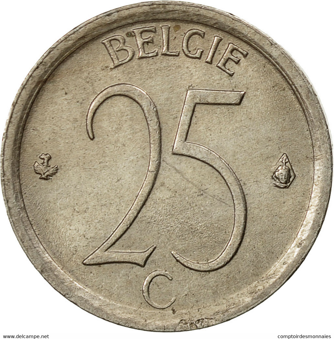 Monnaie, Belgique, 25 Centimes, 1969, Bruxelles, TTB, Copper-nickel, KM:154.1 - 25 Centimes