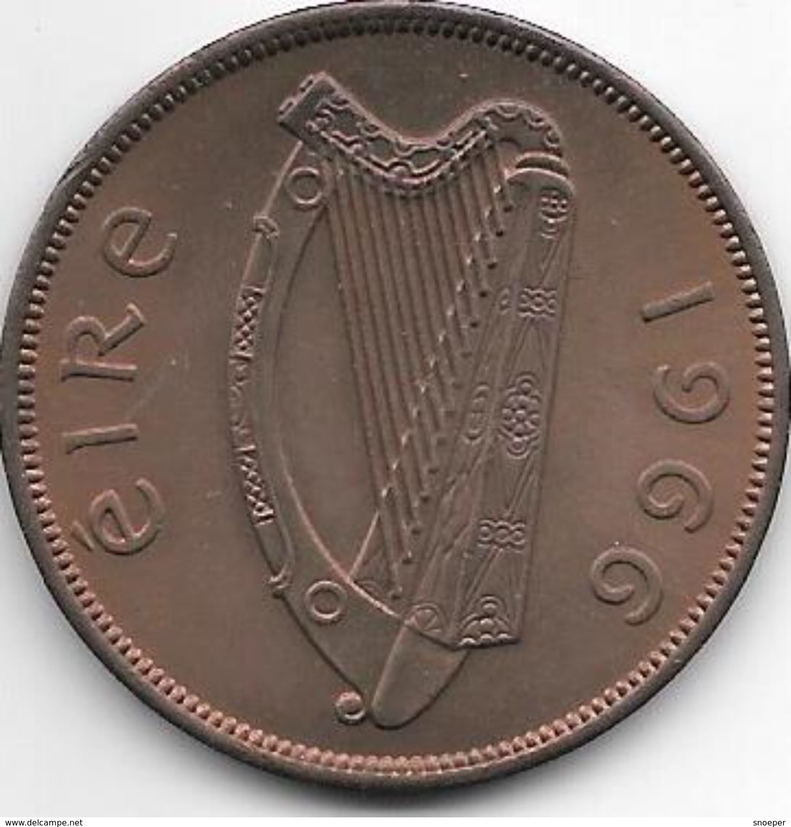 Ireland  1 Penny  1966  Km 11  Xf+ - Irlande