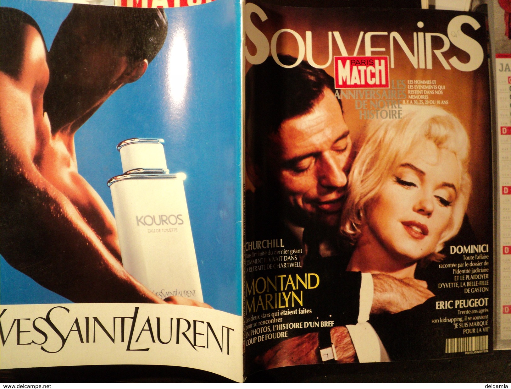 PARIS MATCH SOUVENIRS DE 1990. YVES MONTANT ET MARILYN MONROE CHURCHILL - People