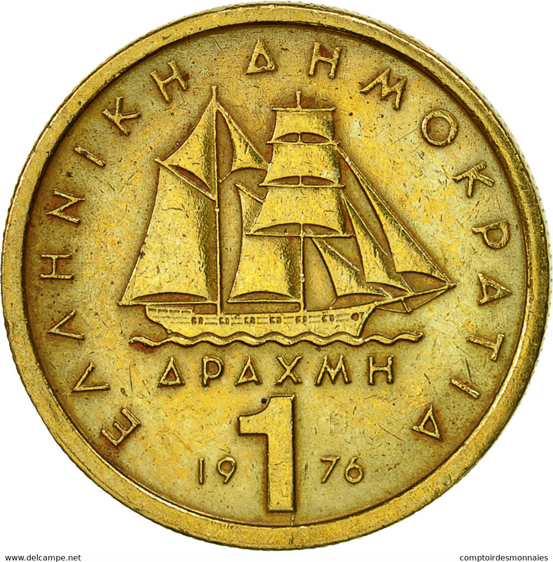 Monnaie, Grèce, Drachma, 1976, TTB+, Nickel-brass, KM:116 - Grèce