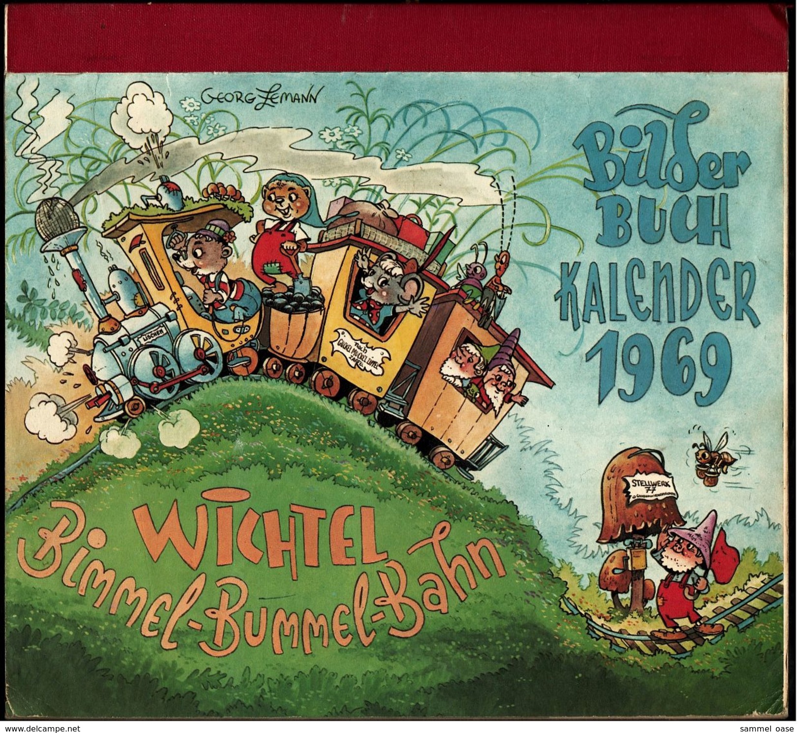 Bilderbuch-Kalender 1969  -  Wichtel Bimmel-Bummel-Bahn  - Ca. 23 X 21 Cm - Kalender