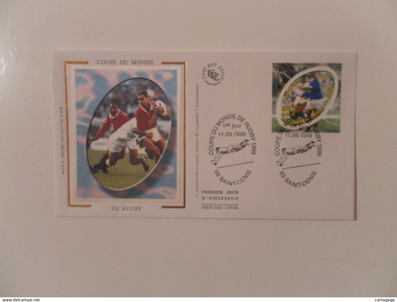 FRANCE  FDC  YT3280 COUPE DU MONDE DE RUGBY - 1990-1999