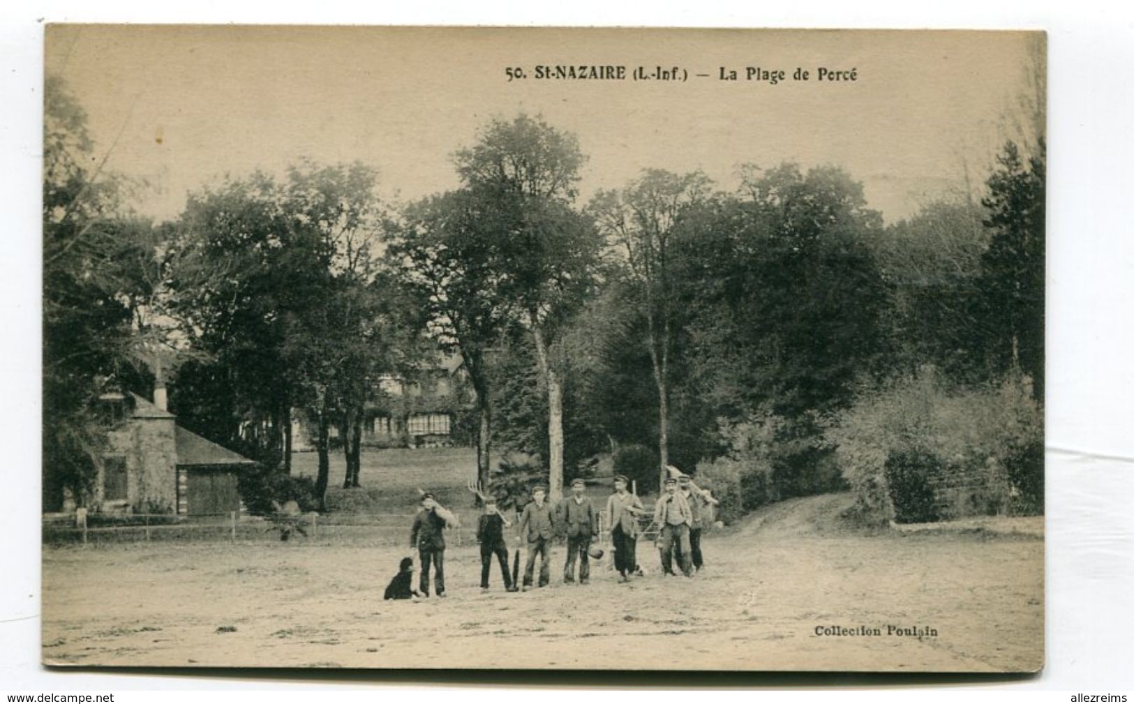 CPA 44  :  ST NAZAIRE  Plage Percé Animée A  VOIR  !!!!!!! - Saint Nazaire