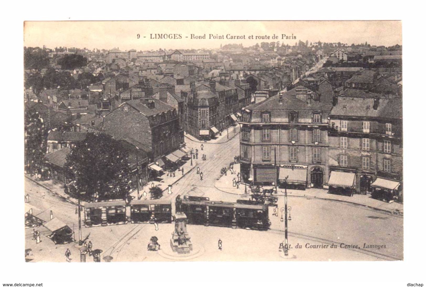 Limoges. Rond Point Carnot Et Route De Paris. Avec Tramway. (2147) - Limoges