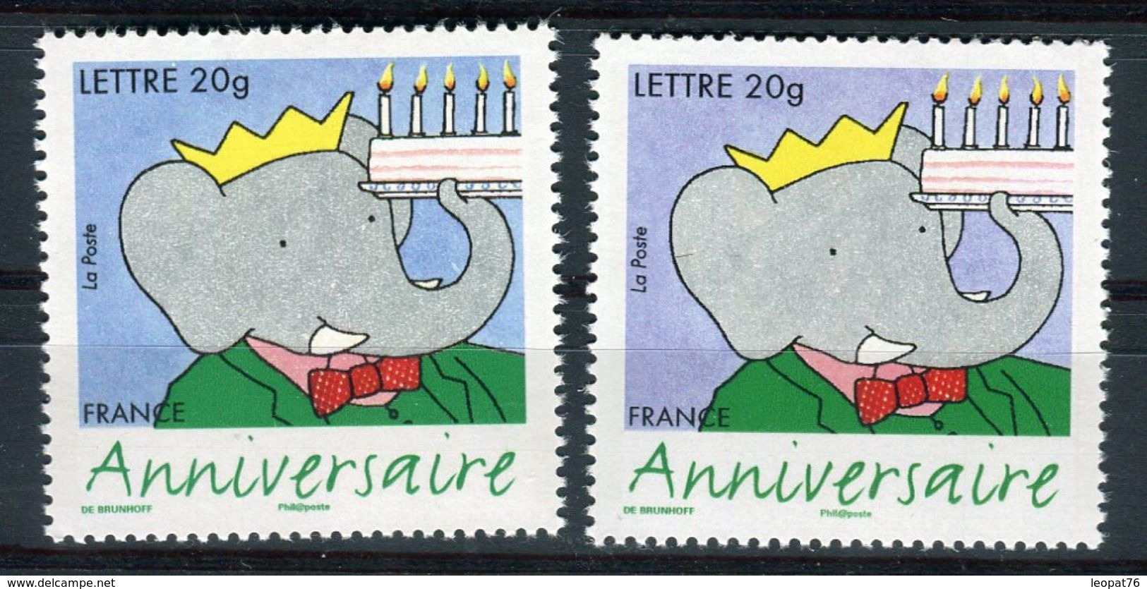 France - Variété N°Yvert 3927, 1 Exemplaire Bleu + 1 Violet , Neufs Luxe  - Ref V244 - Neufs