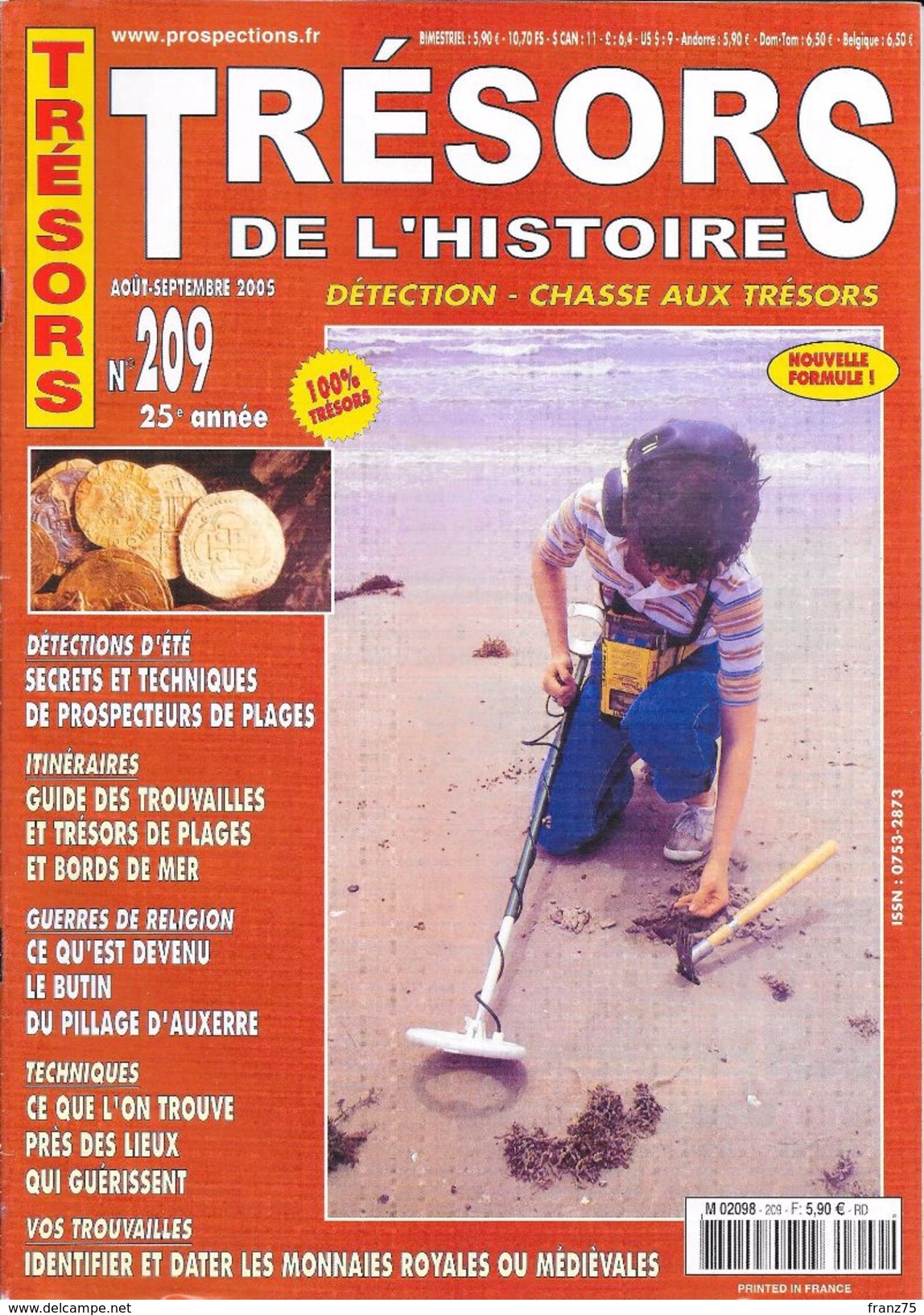 "TRESORS De L'Histoire"-revue N°209 Aout/septembre2005--TBE - Archéologie