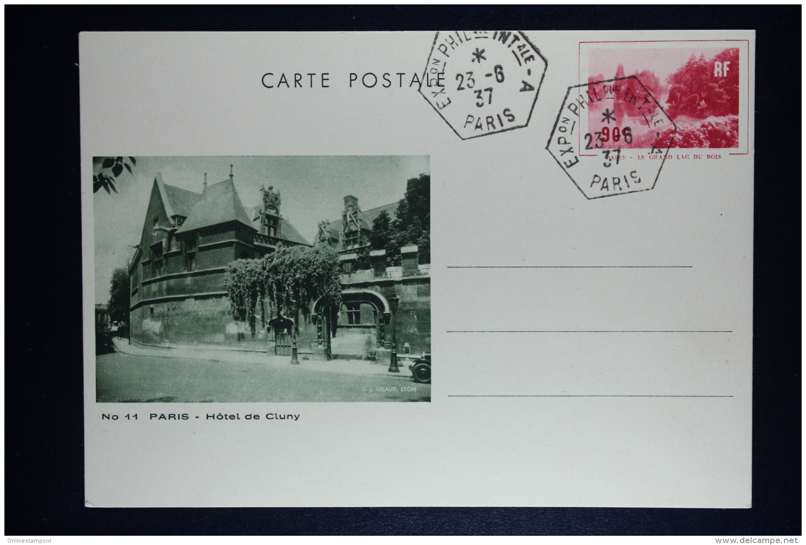 France:  Carte Postale 1937  Paris G1a - G1 E  ((G1S) - Cartoline Postali E Su Commissione Privata TSC (ante 1995)