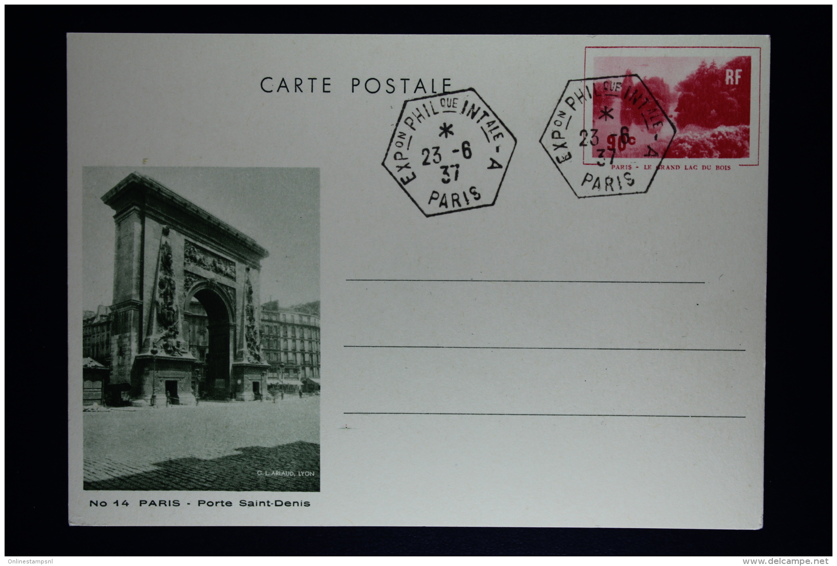 France:  Carte Postale 1937  Paris G1a - G1 e  ((G1S)