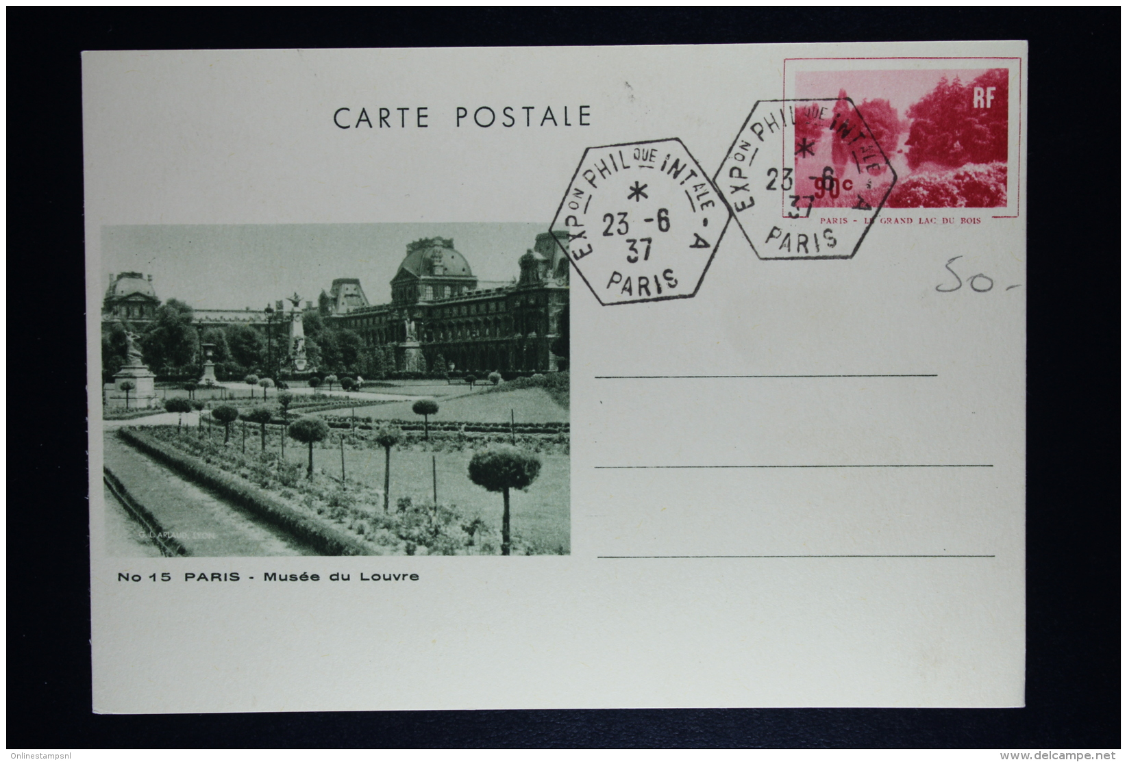 France:  Carte Postale 1937  Paris G1a - G1 e  ((G1S)