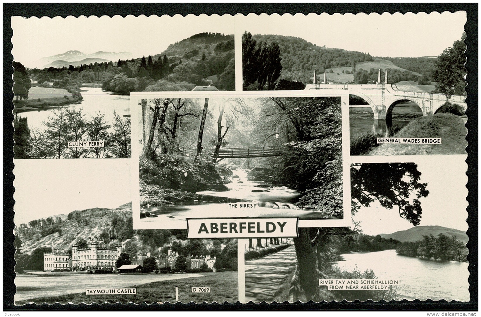 RB 1179 - Real Photo Postcard - Aberfeldy Multiview - Perthshire Scotland - Perthshire