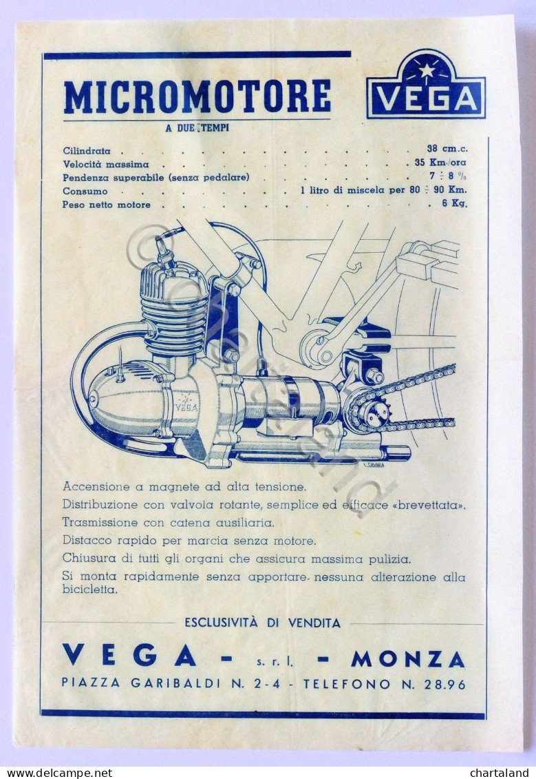 Motociclismo Brochure Pubblicità - Micromotore Vega - Advertising