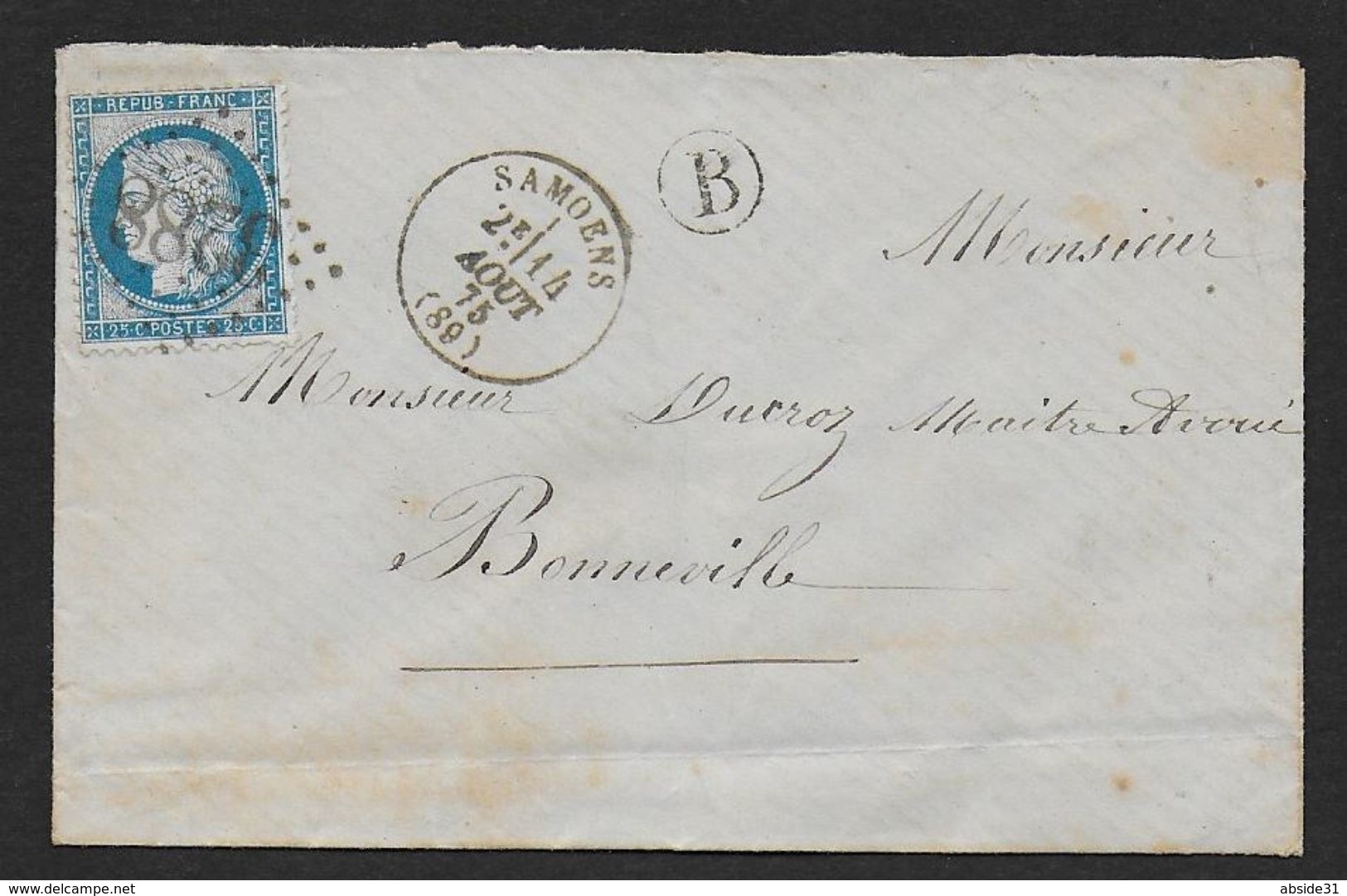 Haute Savoie - G.C.  3288  Et Cachet Type 16  SAMOENS - 1849-1876: Période Classique