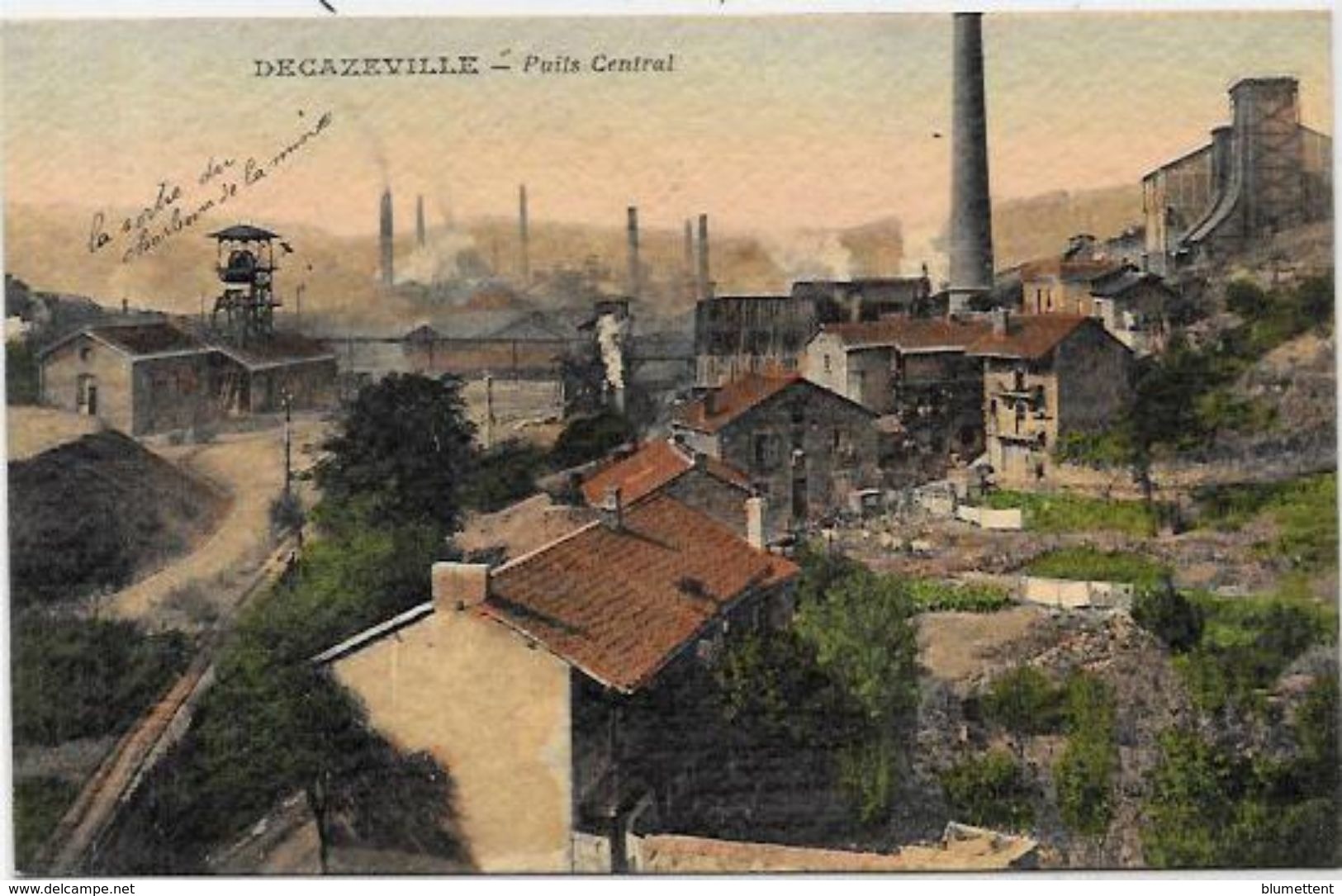 CPA Decazeville Aveyron écrite Usines Mines - Decazeville