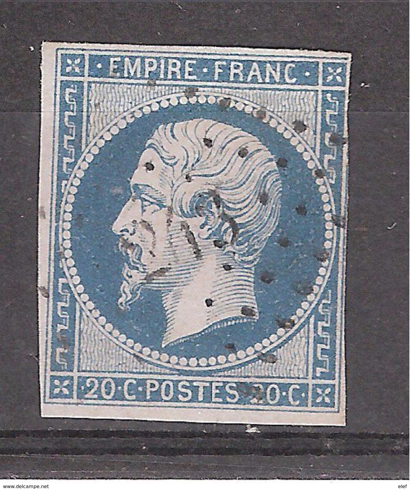 Empire N° 14 A F BLEU LAITEUX  Obl Pc 243 De BALLON , Sarthe , Indice 8, B/TB - 1853-1860 Napoléon III