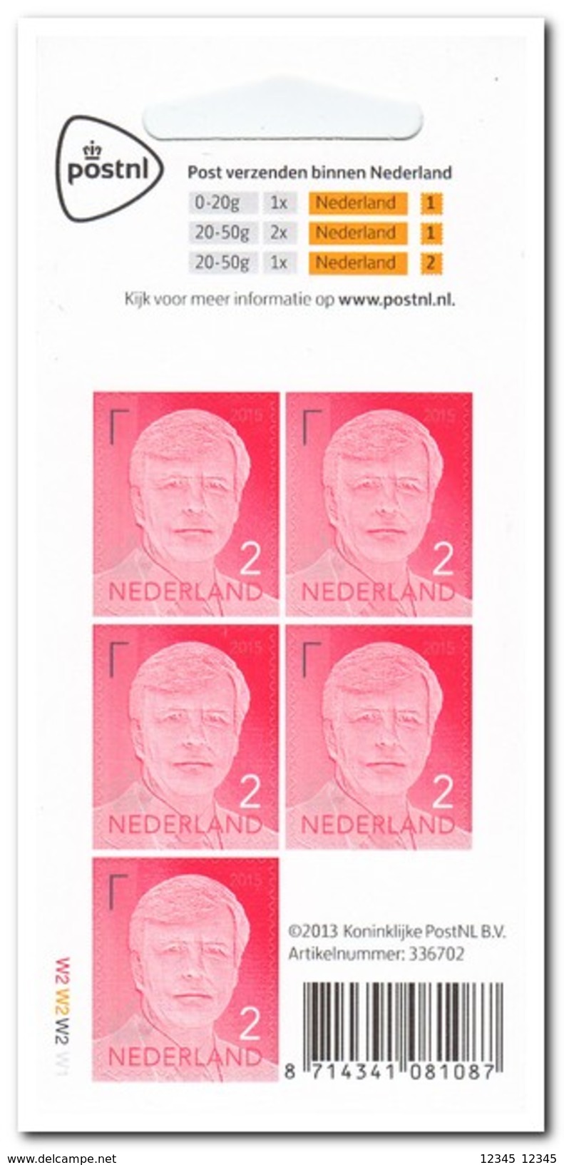 Nederland 2015, Postfris MNH, NVPH V3374, King Willem-Alexander - Nuevos