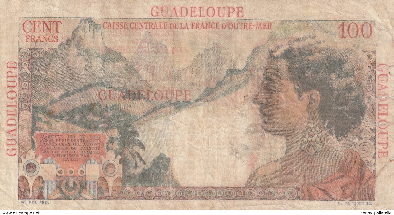 Billet De 100  Francs De Guadeloupe  , Ref K 133 - Autres - Amérique