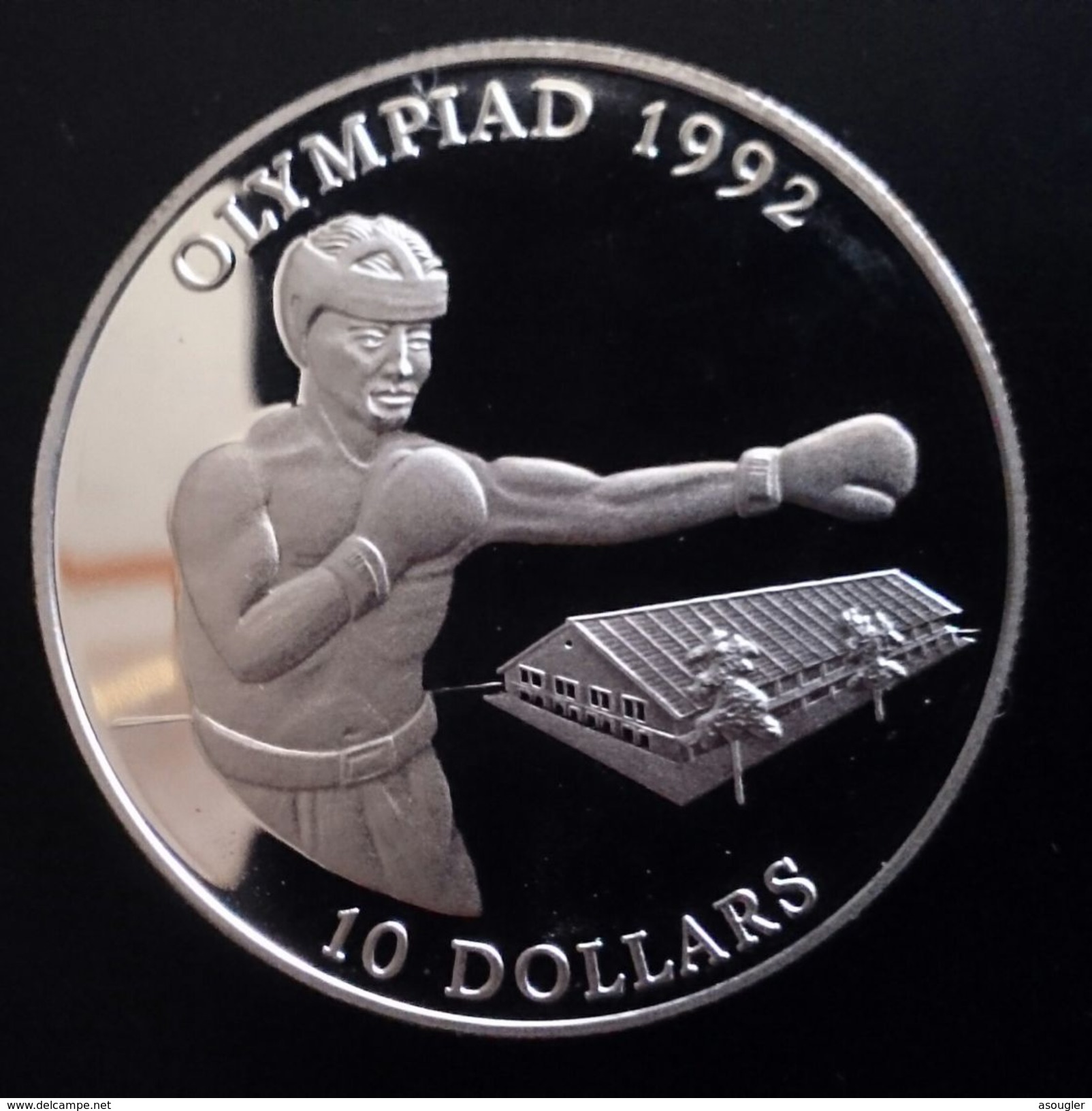 Solomon Islands 10 Dollars 1992 Sivler Proof "1992 Olympic Games" Free Shipping Via Registered Air Mail - Islas Salomón