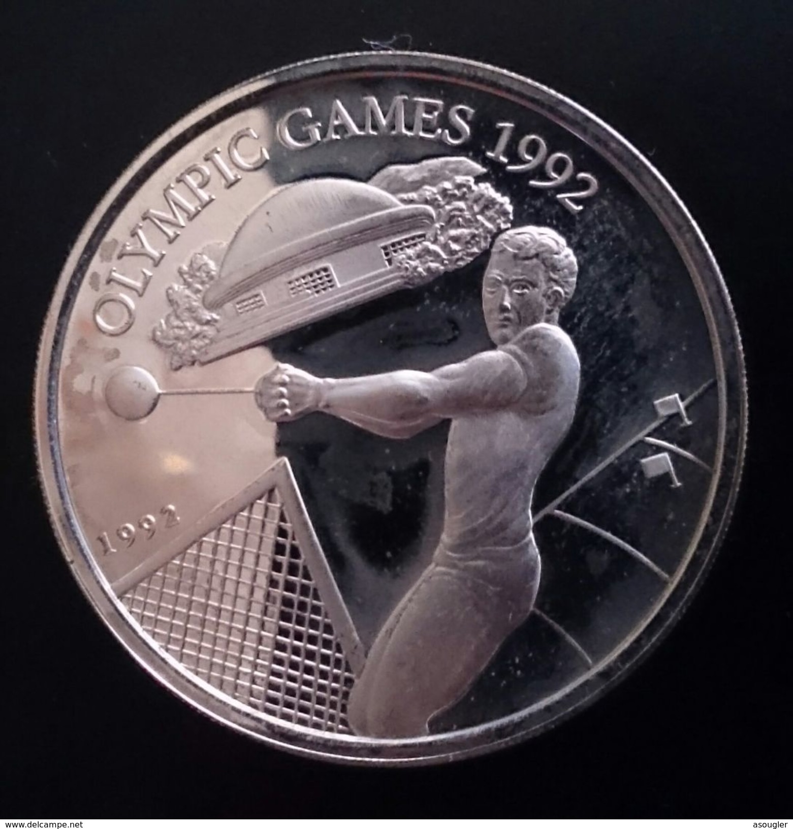 SAMOA 10 TALA 1992 SILVER PROOF "Olympic Games 1992" Free Shipping Via Registered Air Mail - Samoa