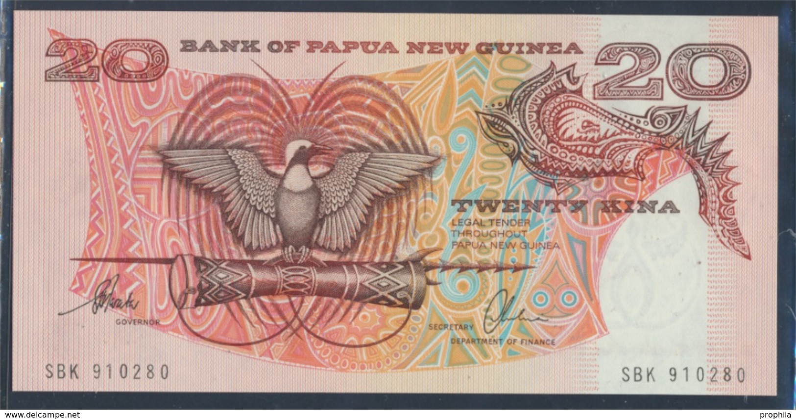 Papua-Neuguinea Pick-Nr: 10b Bankfrisch 20 Kina (8345823 - Papouasie-Nouvelle-Guinée
