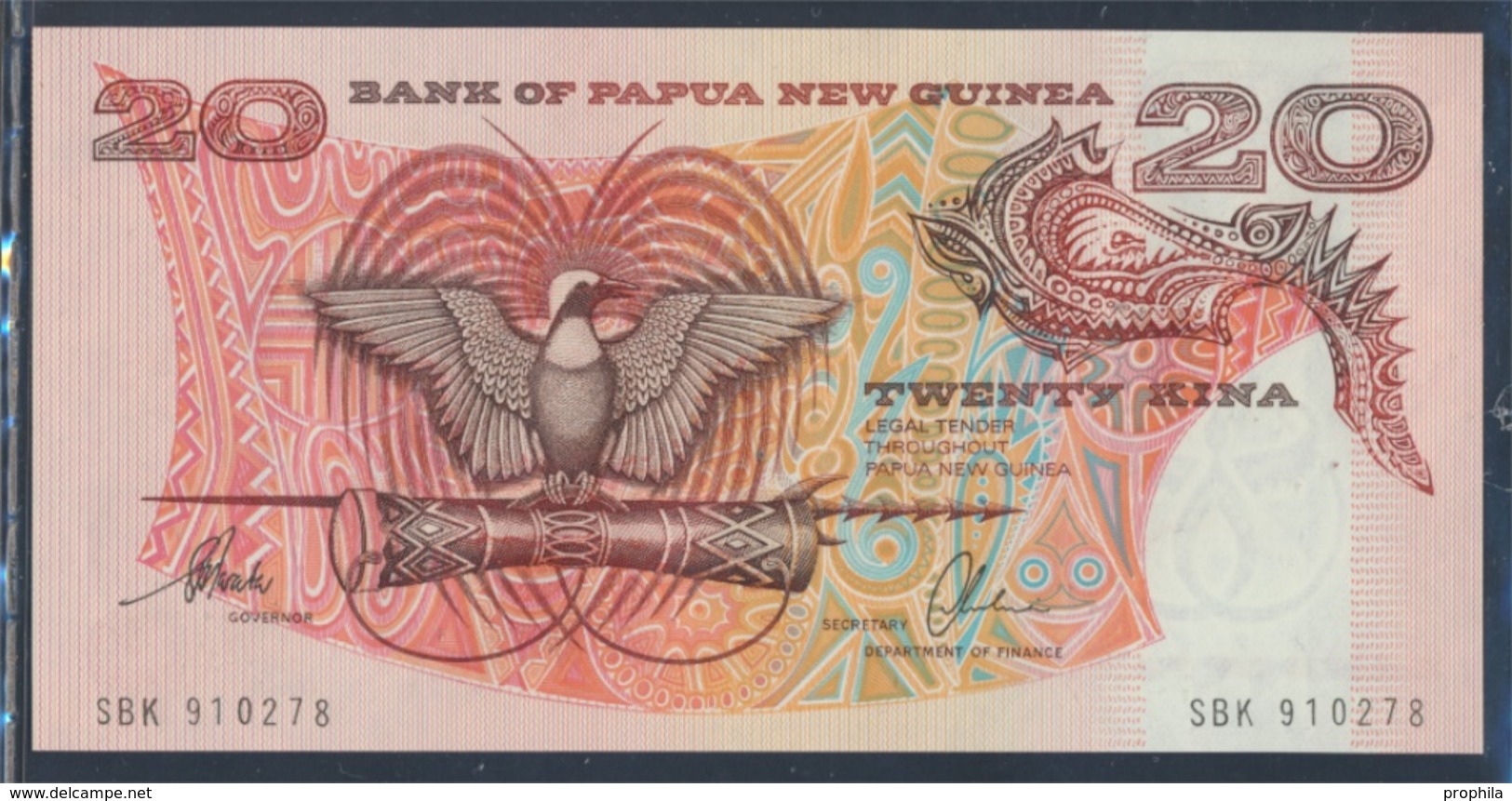Papua-Neuguinea Pick-Nr: 10b Bankfrisch 20 Kina (8345825 - Papouasie-Nouvelle-Guinée