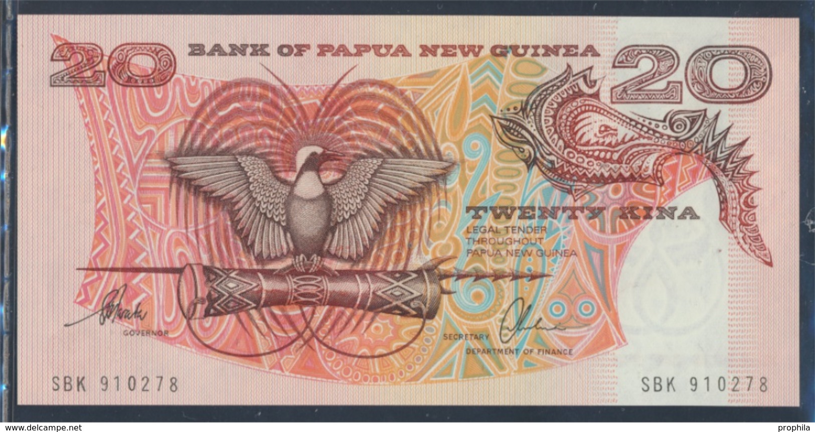 Papua-Neuguinea Pick-Nr: 10b Bankfrisch 20 Kina (8345825 - Papua-Neuguinea