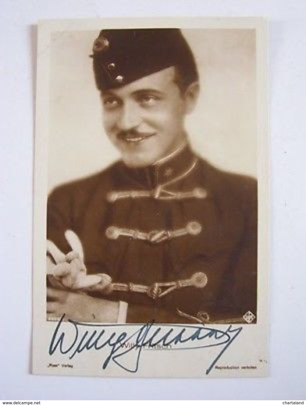 Fotocartolina Autografo Attore Willy Fritsch 1935 Ca - Altri & Non Classificati