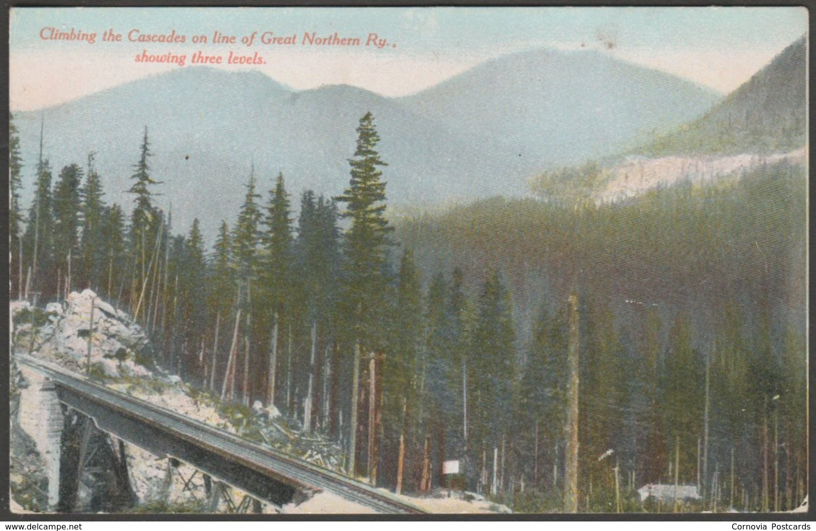 Climbing The Cascades, Great Northern Railway, Washington, 1908 - Trattner Postcard - Other & Unclassified