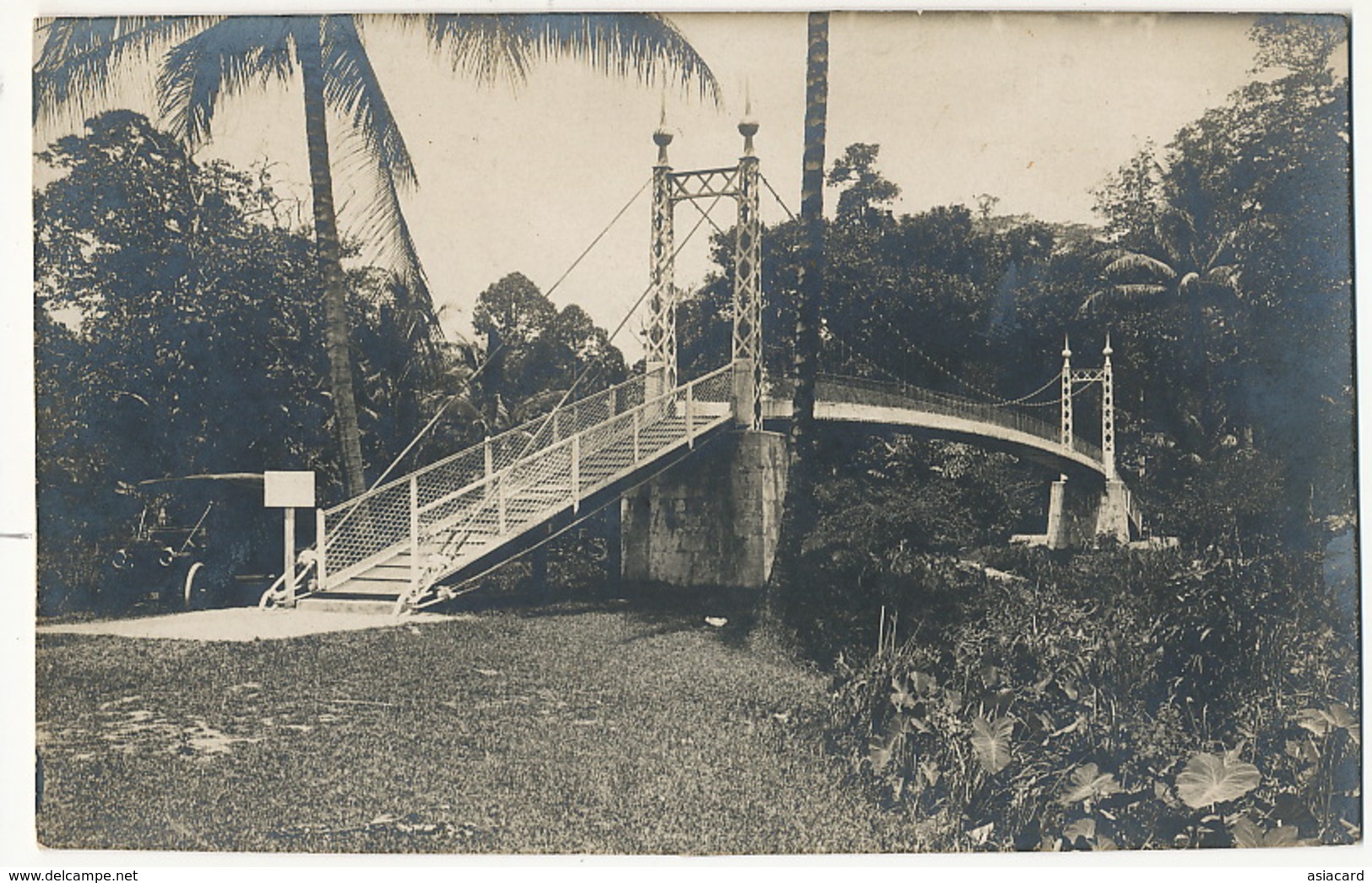 Real Photo Suspension Bridge At The Entrance Of Taiping Mountain - Malaysia