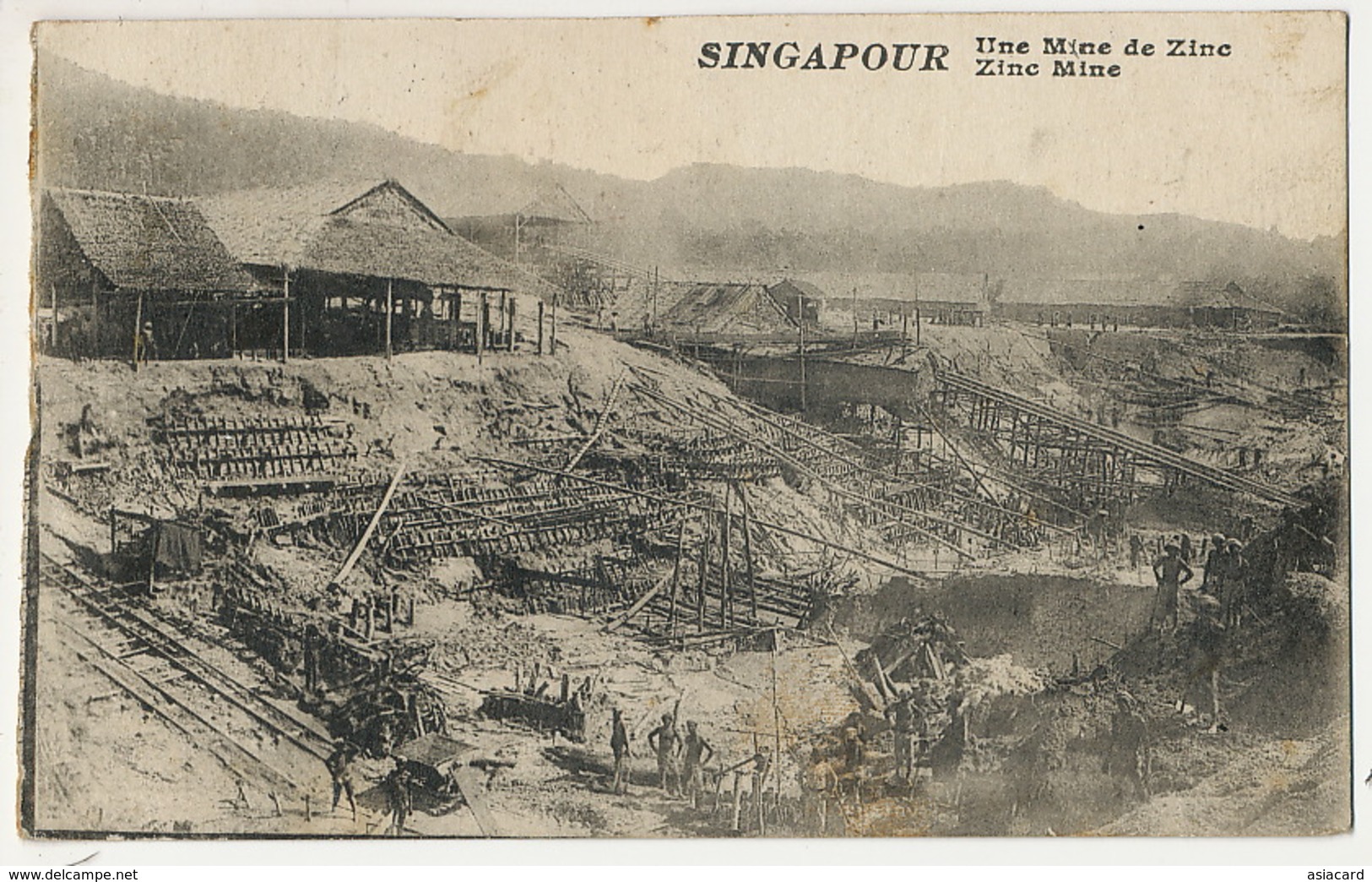 Singapore   Singapour Une Mine De Zinc Zinc Mine  P. Used Sinpapore To Campigneulles Les Grandes Wailly - Singapour